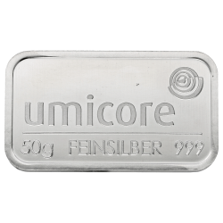 Zilverbaar Umicore 50 gram