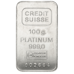 Koop een platinabaar van 100 gram gram bij Goudwisselkantoor