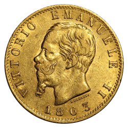 Gouden 20 lire Italië divers jaar