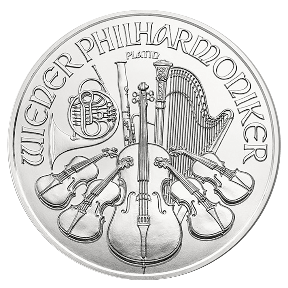 Platina Philharmoniker 1 OZ divers jaar