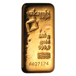 Koop een gecertificeerde goudstaaf van Valcambi 500 gram bij Goudwisselkantoor