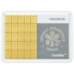 Koop de Heraeus CombiBar 50 x 1 gram goud bij Goudwisselkantoor