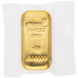 Koop een gecertificeerde goudbaar van 100 gram bij Goudwisselkantoor