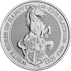 Platina Queen's Beasts 1 OZ divers jaar