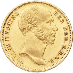 Gouden tientje Willem III negotie