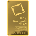Goudstaaf Valcambi 0,5 gram met certificaat